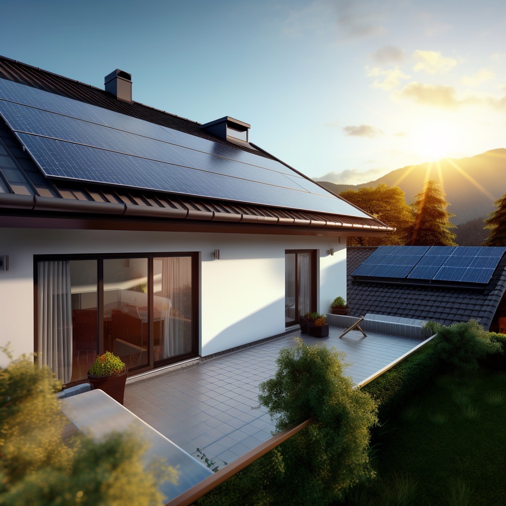 maison panneaux photovoltaïques