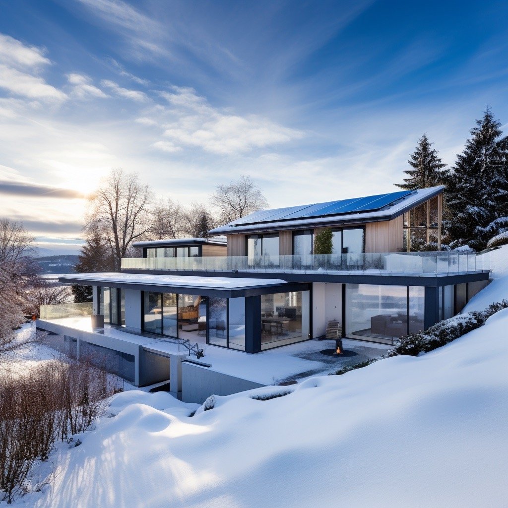 panneaux solaires hiver